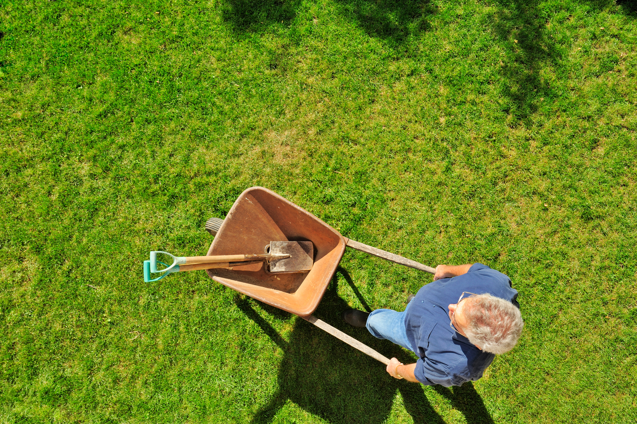 Man with wheelbarrow